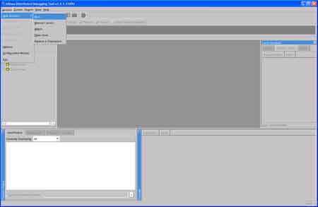 Screenshot of New Session->Run menu selection