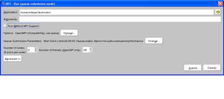 Screenshot of Run->Number of Nodes edit